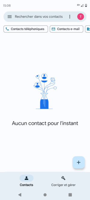 Sélectionnez Corriger et gérer
