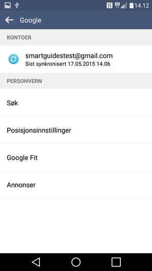 Velg kontoen din