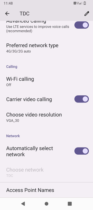 To change network if network problems occur,  turn off Automatically select network