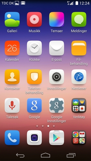 Velg Innstillinger
