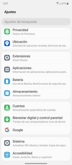 Seleccione Cuentas