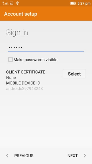 Enter your password and select NEXT