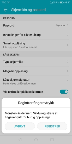 Velg AVBRYT