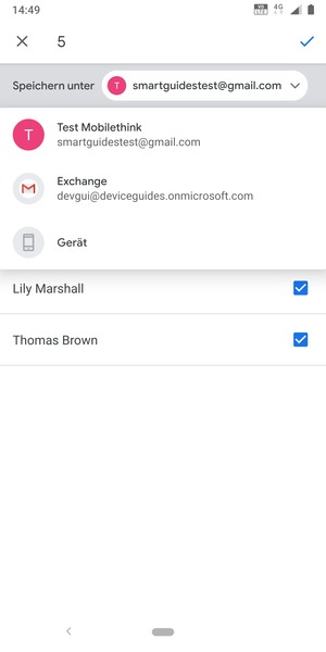 Wählen Sie Ihr Google Konto