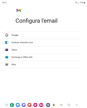 Seleziona Exchange e Office 365