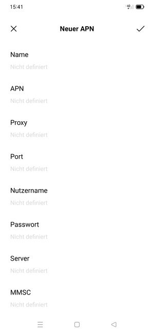 Geben Sie Internet-Informationen ein