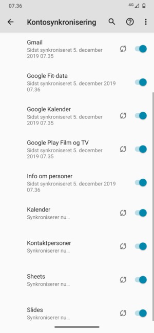 Dine kontakter fra Google vil nu blive synkroniseret til din telefon