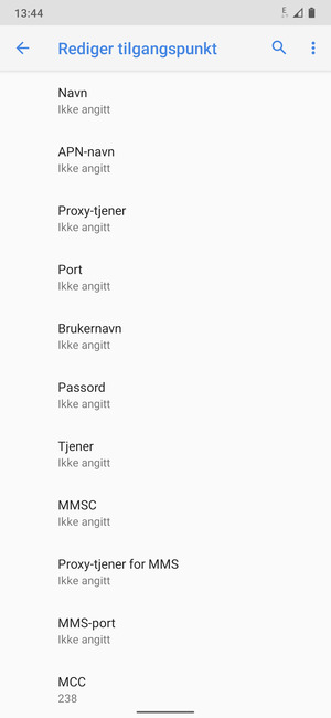 Skriv inn MMS-informasjon