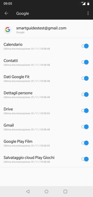Seleziona il tasto Menu