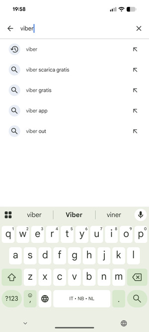 Inserisci il nome dell'app e seleziona Ricerca