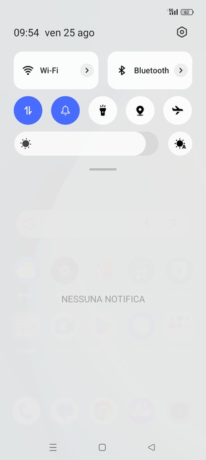 Scorri nuovamente verso il basso il menu in alto