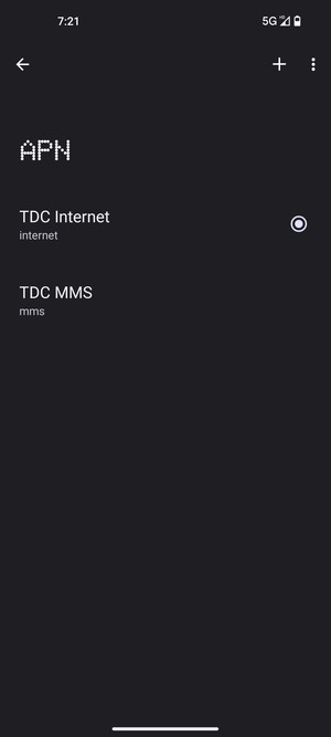 Seleziona il tasto Menu