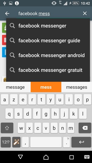 Saisissez le nom de l'appli et sélectionnez Rechercher
