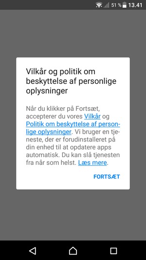 Vælg FORTSÆT
