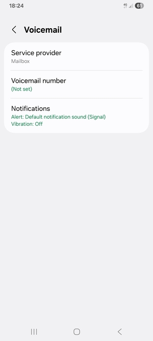 Select Voicemail number