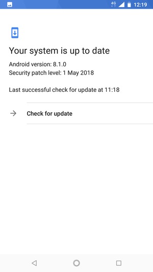 Select Check for update