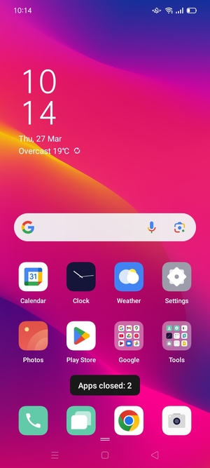Select the Recent apps button