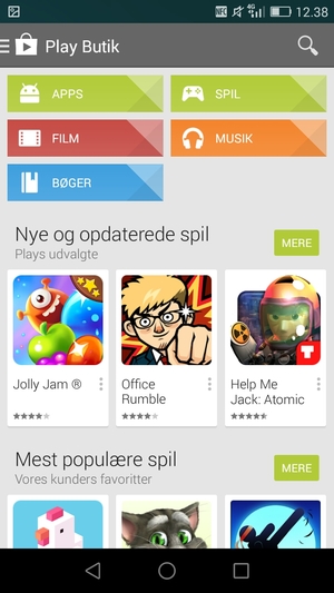 Vælg Søg-knappen