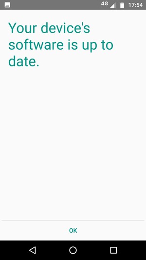 If your phone is up to date, select OK