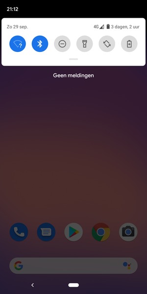 Schuif naar beneden in het bovenste menu opnieuw