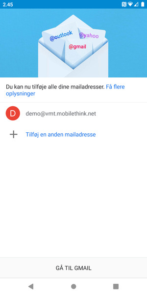 Vælg GÅ TIL GMAIL