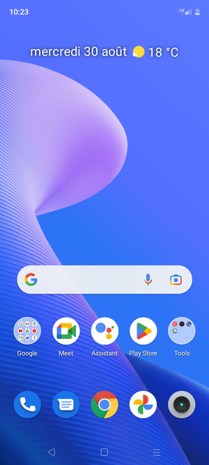 Sélectionnez le bouton Applications
  récentes