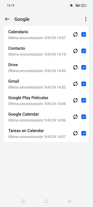 Asegúrese de haber seleccionado Contacto