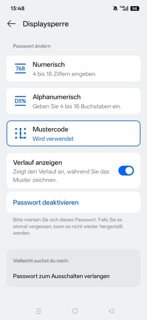 Ihr Handy ist jetzt mit einer Bildschirmsperre gesichert