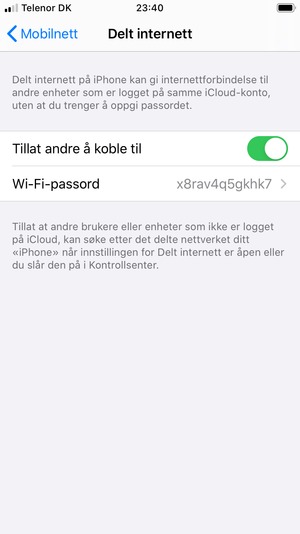 Velg Wi-Fi-passord