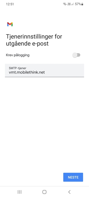 Slå av Krev pålogging. og velg NESTE