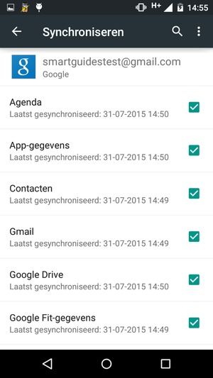 Zorg ervoor dat Contacten geselecteerd is