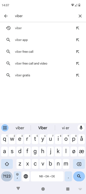 Skriv inn applikasjonsnavnet og velg Søk