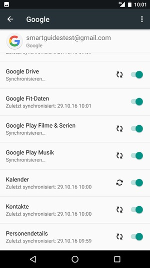 Ihre Daten werden synchronisiert