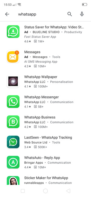 Select the app