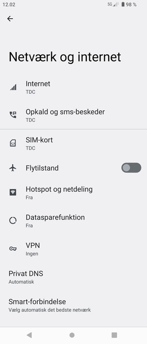 Vælg SIM-kort