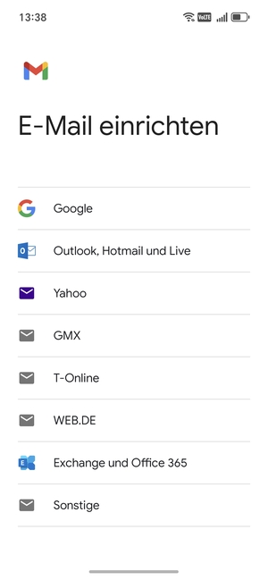 Wählen Sie Exchange und Office 365