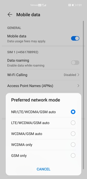 Select your preferred option
