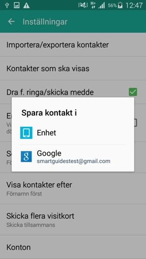 Tryck på ditt Google-konto