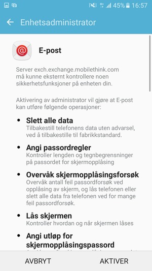 Velg AKTIVER
