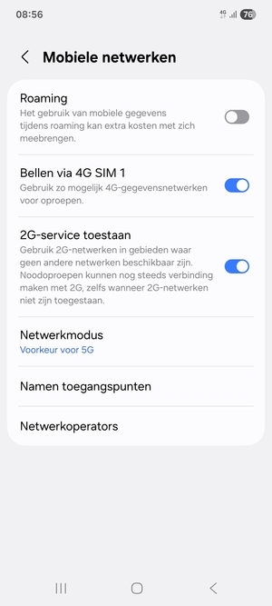 Selecteer Namen toegangspunten