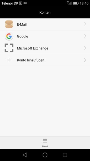 Wählen Sie Google
