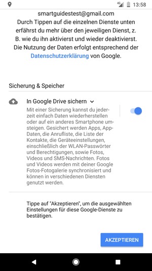 Wählen Sie AKZEPTIEREN
