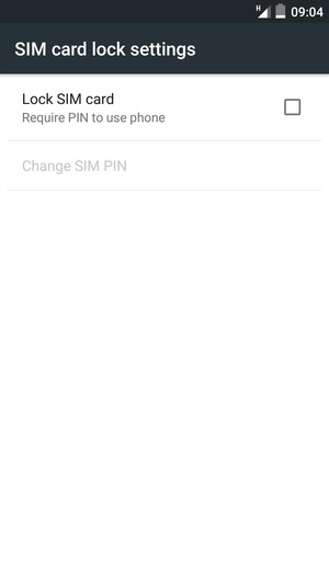 Check the Lock SIM card checkbox