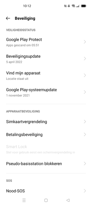 Selecteer Simkaartvergrendeling