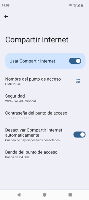 El teléfono ha sido configurado para su uso como módem