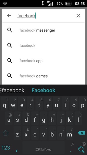 Enter the app name and select Search