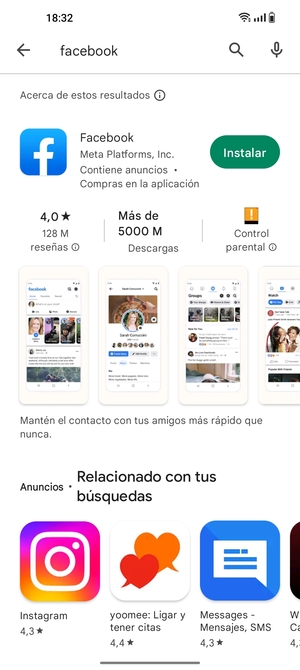 Seleccione la aplicación