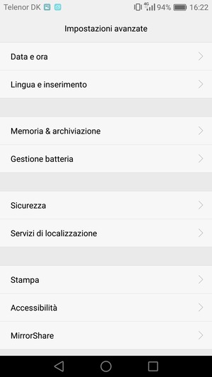 Seleziona Sicurezza