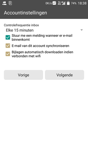 Selecteer Volgende