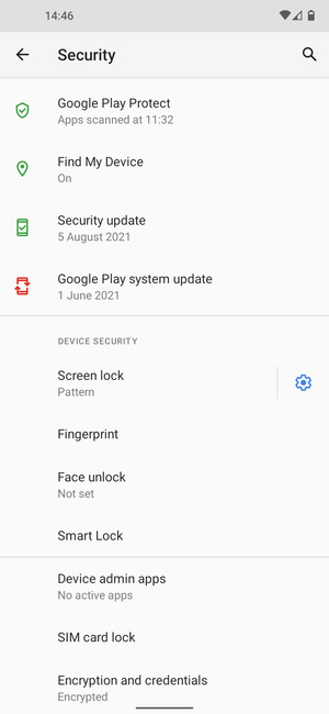 Select SIM card lock